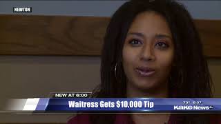 Newton Waitress Gets 10K Tip