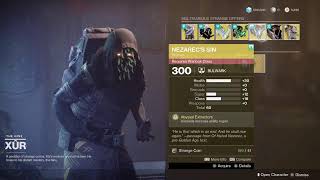 XUR is back with more S-Tier exotic armor, red borders!!!