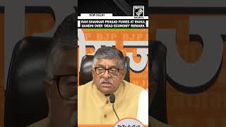 “Must apologise”, BJP leader Ravi Shankar Prasad Fumes over Rahul Gandhi’s ‘dead economy’ remark