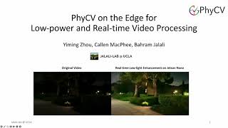 PhyCV on the Edge for Low-power and Real-time Video Processing