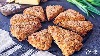 Oatmeal Savory Scones  Easy and Quick Recipe for Breakfast or Brunch