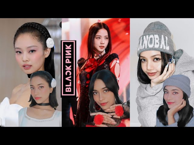 Trying BLACK PINK members Makeup || Farah's Makeover #blackpink #kpopmakeup