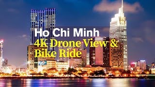 Saigon at Night | 4K Motorbike & Drone Tour of Ho Chi Minh City After Dark | #Drone #Saigon