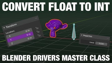 Convert Float Value to An Integer Value | Blender Drivers Master Class