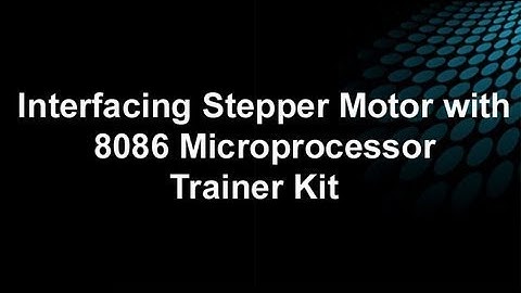 Interfacing stepper motor with 8086 microprocessor #steppermotor #Micropocessor #interfacing