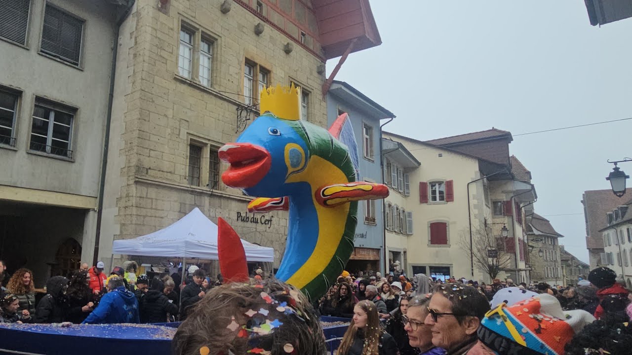 Carnaval d'Estavayer 2026: Grand cortège et Mise à feu de la Perche
