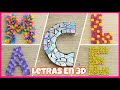 LETRAS EN 3D || 5 IDEAS PARA DECORAR || DIY