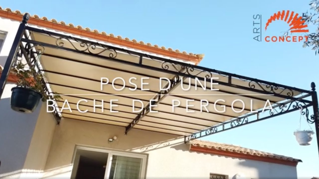 POSE D'UNE BÂCHE/TOILE DE PERGOLA