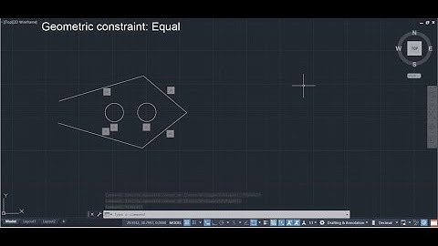 AutoCAD 2021 Tutorial: Geometric constraints (11) Equal