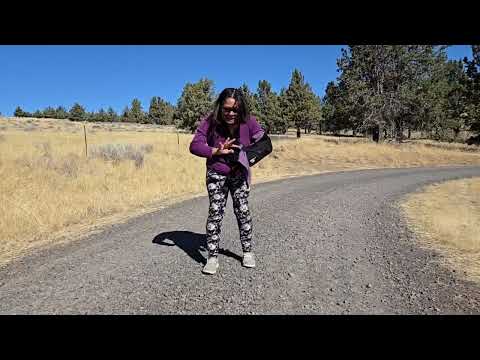 Test driving the electric scooter