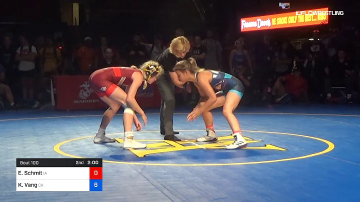 100 Lbs 3rd Place Ella Schmit Iowa Vs Karina Vang ...