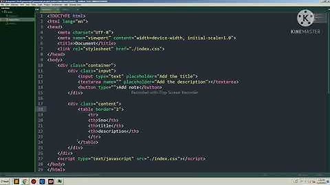 JavaScript  note taking project for beginners