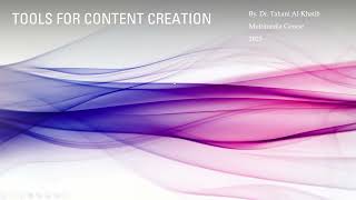 Tools for creating multimedia project