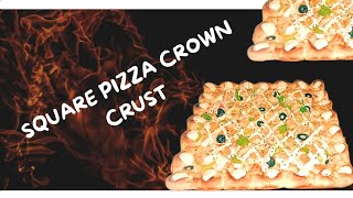 How to make new Style Pizza |Choras /Square Crown crust pizza|