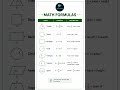 Math Formulas 🧠📘 | Easy Learning #youtubeshorts #shortsfeed #shortsvideo #shortsviral #shorts #maths