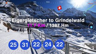 SKIING POV 🇨🇭 Eigergletscher to Grindelwald ⛷️ average skier ❄️ Blue Piste Easy #jungfrauregion #ski