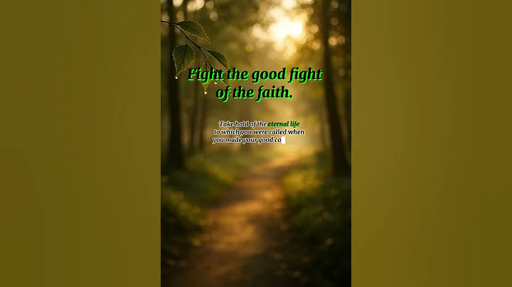 Fight the Good Fight of Faith | 1 Timothy 6:12