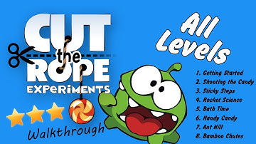 Cut The Rope: Experiments - Walkthrough All Levels (3 Stars)