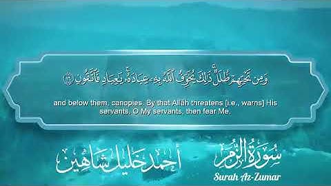 سورة الزمر احمد خليل شاهين