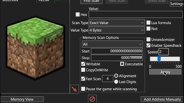 Speed-Hack Games/Applications using Cheat Engine | Minecraft