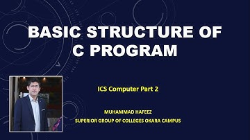 Basic Structure of C Program | ICS Computer Part 2 | Muhammad Hafeez