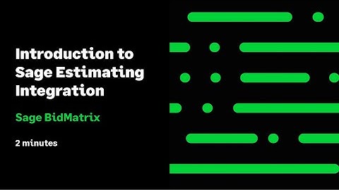 Sage BidMatrix - Introduction to Sage Estimating Integration