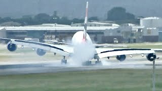 A380 Crosswind Landing Goes Wrong