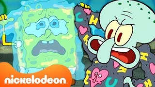 Every Time Squidward Acts Like Scrooge To SpongeBob!!   | Nicktoons