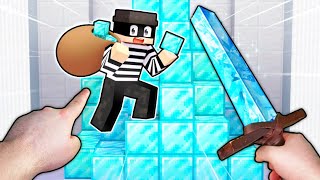 Realistic Minecraft  He's STEALING DIAMONDS from our SECRET BASE?!