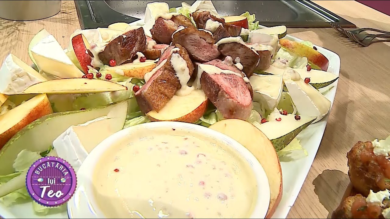 Salată cu piept de raţă, reţeta delicioasă a lui Teo salata in inglese