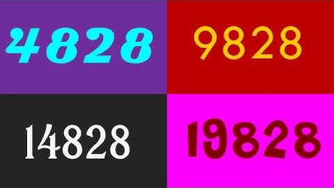 Colorful Numbers 1 to 20000 (Quad Vision)