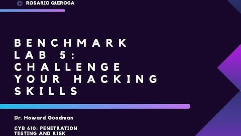 Lab 5 Challenge Your Hacking Skills