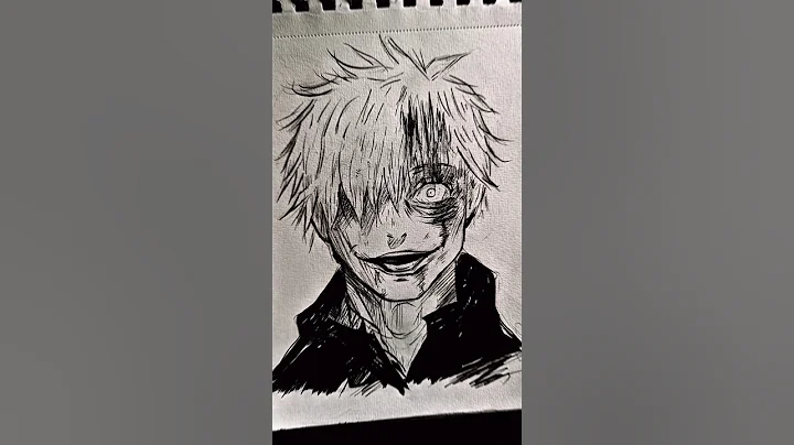 draw gojo 🔥 #animedrawing #jjk #gojo #gojosatoru #jujutsukaisen