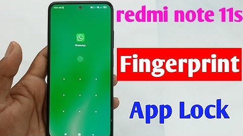 redmi note 11s fingerprint app lock setting /redmi note 11s me app me fingerprint lock Kaise lagaye