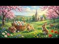 Easter Bunny Meadow: Blossoms &amp; Eggs | 4K Frame TV Art
