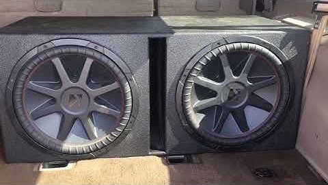Two 15 inch kicker subwoofers 3000 watt brutus amp basss not boosted