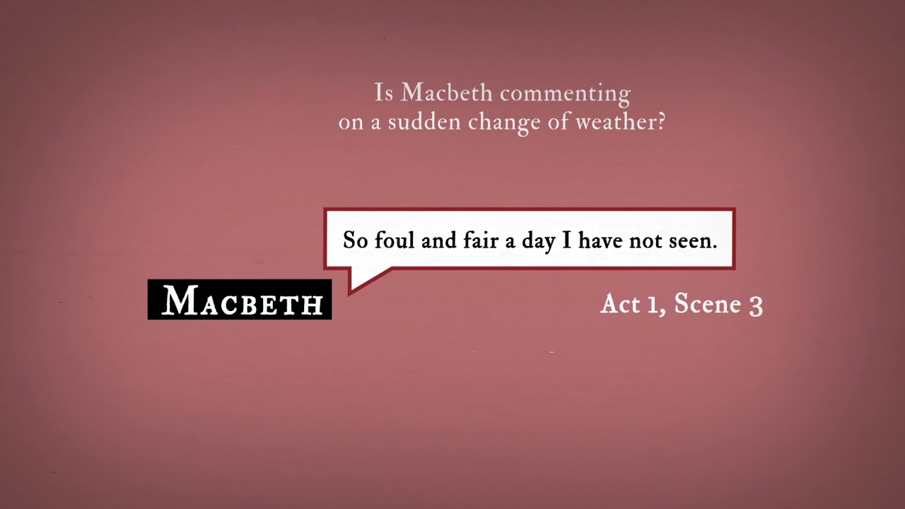 macbeth fair is foul and foul is fair