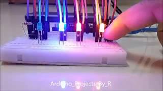 Using push-buttons to determine the blinking pattern of LEDs