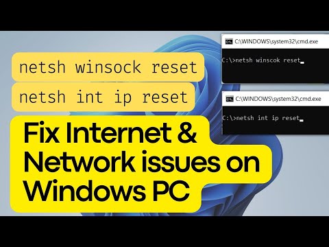 netsh reset commands | Fix Internet & Network issues on Windows PC