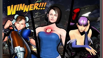 Ultimate Marvel vs Capcom 3 Arcade mode All girls category Chun li/jill/morrigan