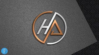 professional ''HA'' 3D logo design on android mobile, Pixellab tutorial [[ASRAFUL ART]]