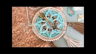 Tシャツヤーンで作るバッグの編み方②/Tutorial Mandala crochet bag part 2 (t-shirt yarn / trapillo )