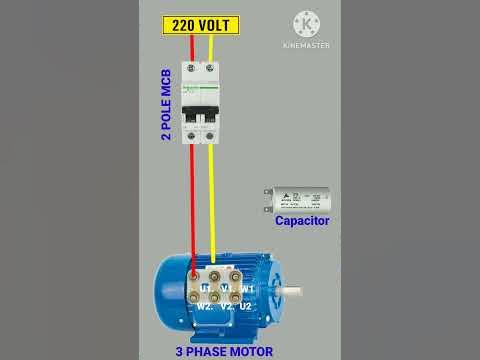 How to run 3 phase motor on single phase | 3 phase motor to single