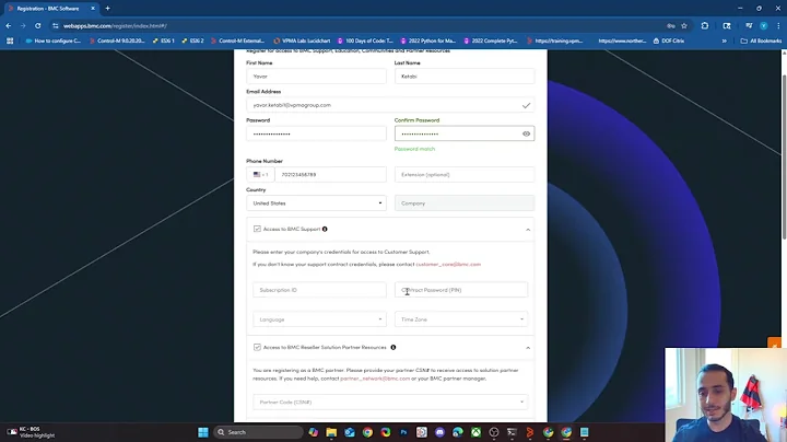 Control-M: Creating your BMC support profile