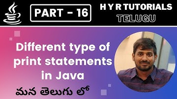 P16 - Different type of print statements in Java | Core Java | Java Programming |