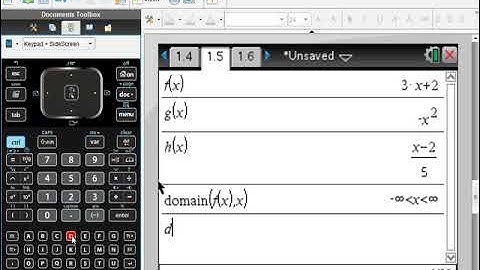 Ti NSpire CAS Evaluating Domain of Composite Functions