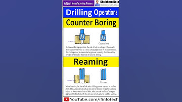 Drilling Machine Operations: Counter Boring and Reaming Operation | Shubham Kola #shorts