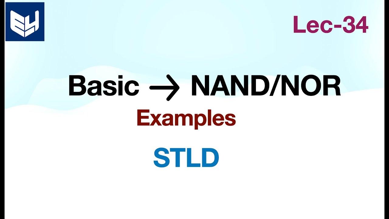 Aoi to nand conversion nor examples stld lec 34 youtube