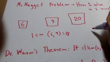 How to solve Mcnugget problem in 1 minute!