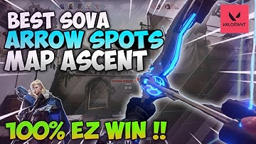 NEW !!.. SOVA ARROW SPOTS MAP ASCENT - Valorant Tips & Tricks